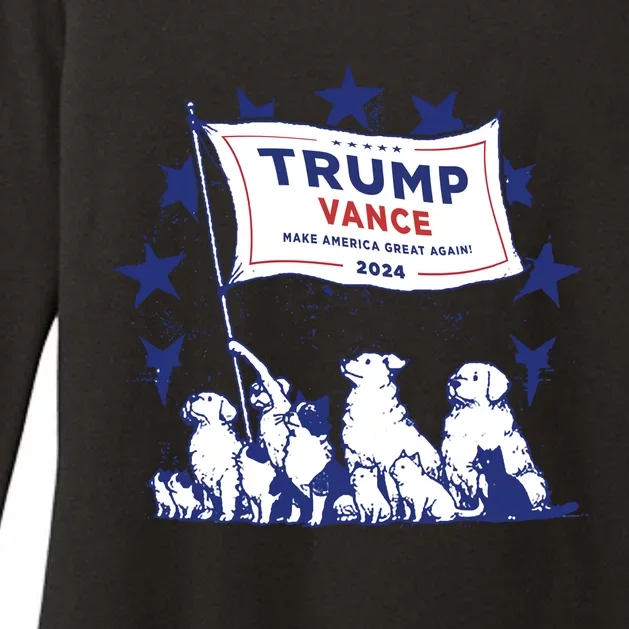 Cats And Dogs For Trump Vance Womens CVC Long Sleeve Shirt