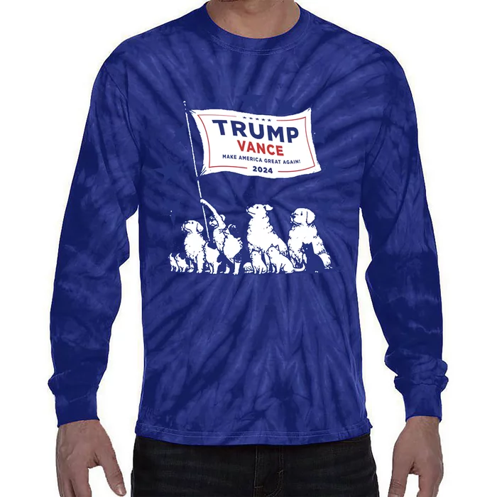 Cats And Dogs For Trump Vance Tie-Dye Long Sleeve Shirt