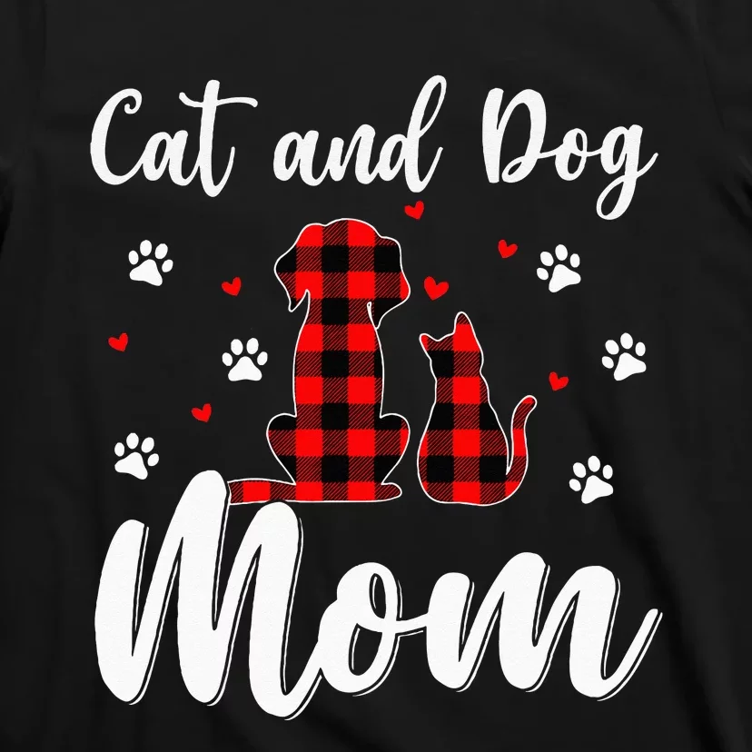 Cats And Dogs Mom Mothers Day Puppy Pets Animals Lover T-Shirt