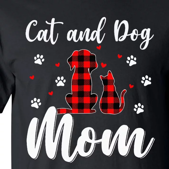 Cats And Dogs Mom Mothers Day Puppy Pets Animals Lover Tall T-Shirt