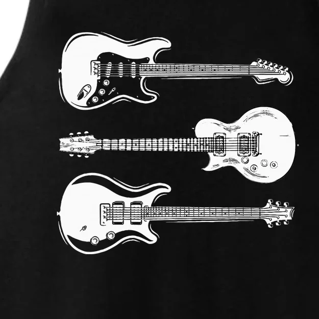 Cool Artistic Design For Guitar Players & Guitarists Unique Ladies Tri-Blend Wicking Tank