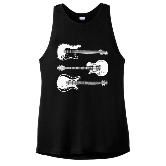 Cool Artistic Design For Guitar Players & Guitarists Unique Ladies Tri-Blend Wicking Tank