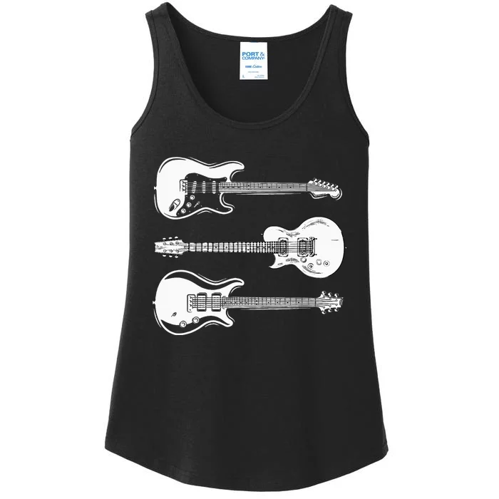 Cool Artistic Design For Guitar Players & Guitarists Unique Ladies Essential Tank