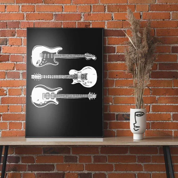 Cool Artistic Design For Guitar Players & Guitarists Unique Poster