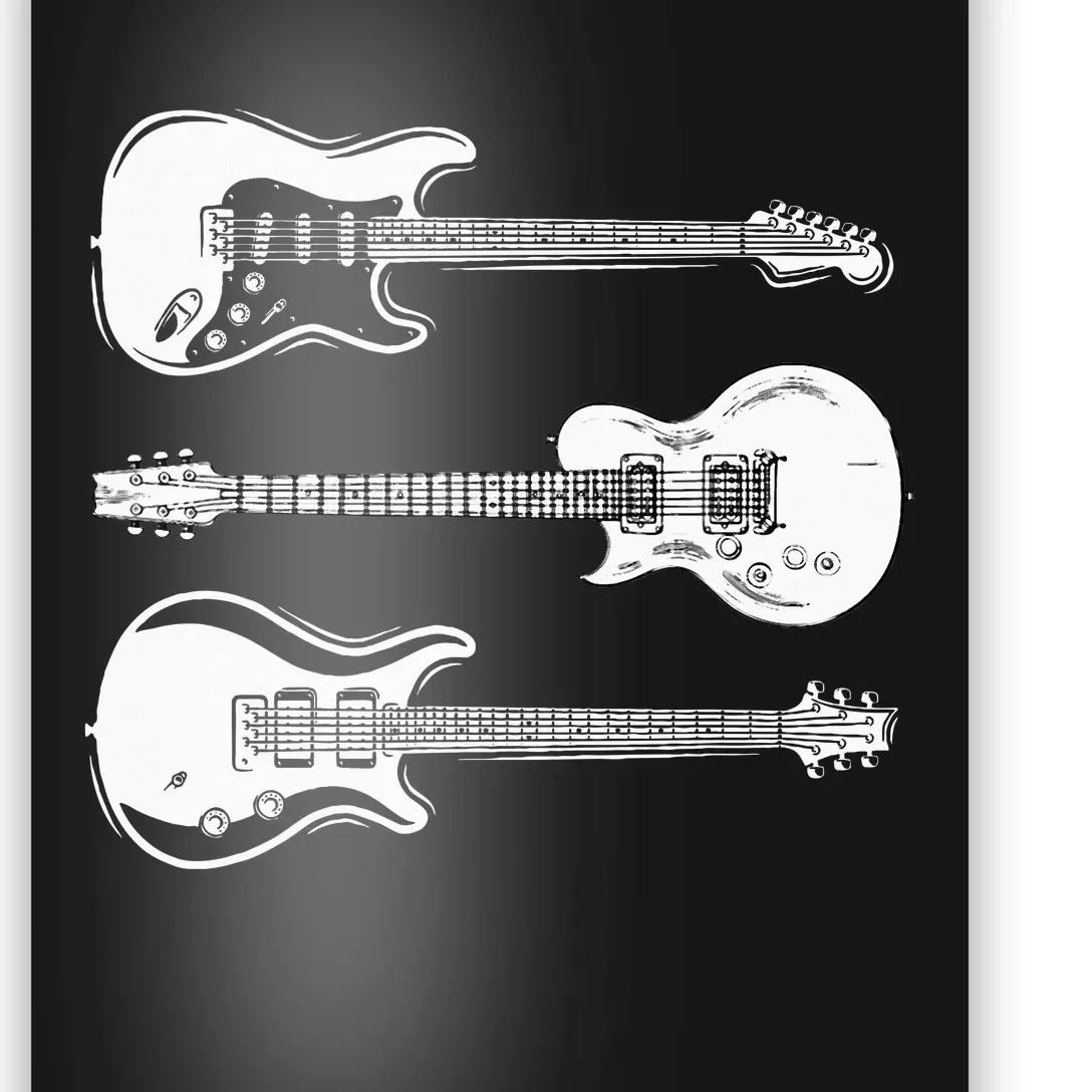 Cool Artistic Design For Guitar Players & Guitarists Unique Poster