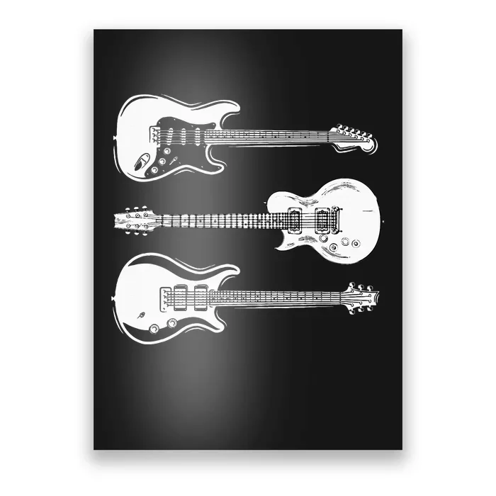 Cool Artistic Design For Guitar Players & Guitarists Unique Poster