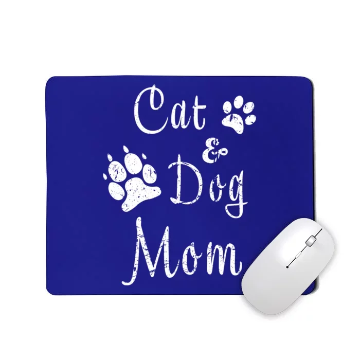 Cat And Dog Mom Kitten And Puppy Mama Kitty And Pup Mother Great Gift Mousepad