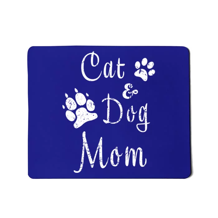 Cat And Dog Mom Kitten And Puppy Mama Kitty And Pup Mother Great Gift Mousepad