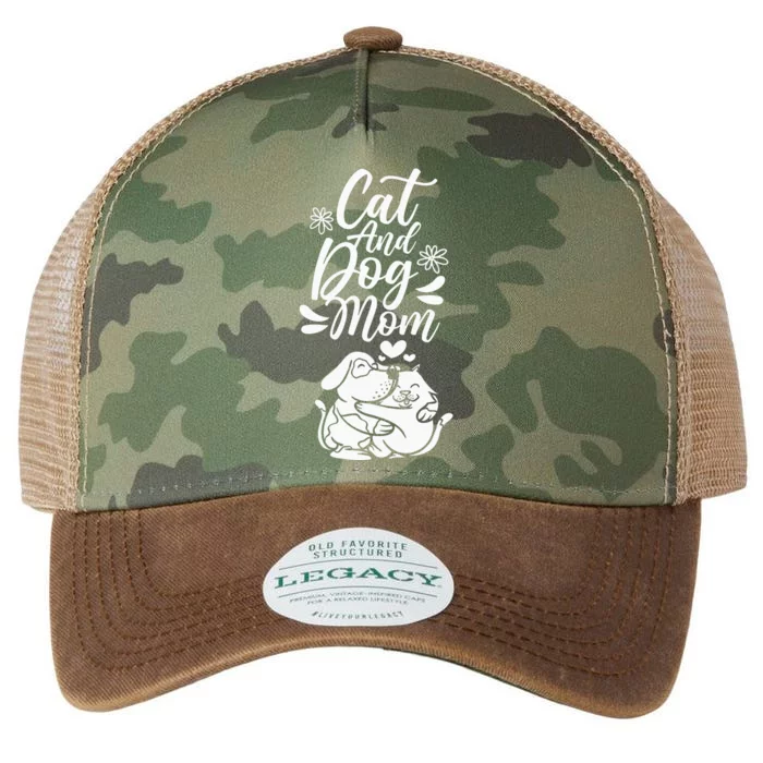 Cats and Dogs Mom Mother's Day Puppy Animals Lover Legacy Tie Dye Trucker Hat