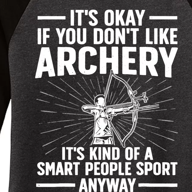 Cute Archery Design For Archer Bow Archery Lover Women's Tri-Blend 3/4-Sleeve Raglan Shirt