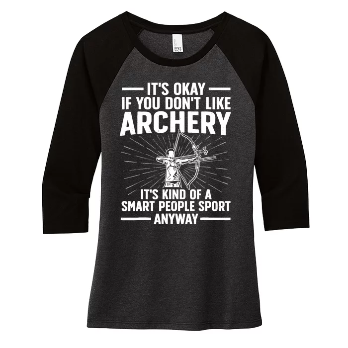 Cute Archery Design For Archer Bow Archery Lover Women's Tri-Blend 3/4-Sleeve Raglan Shirt