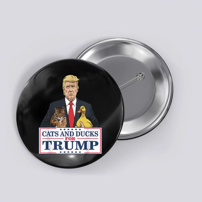 Cats And Ducks For Trump 2024 Kittens And Ducks For Trump Button