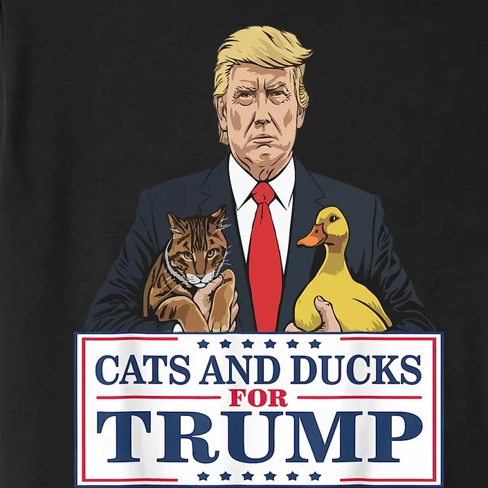 Cats And Ducks For Trump 2024 Kittens And Ducks For Trump ChromaSoft Performance T-Shirt