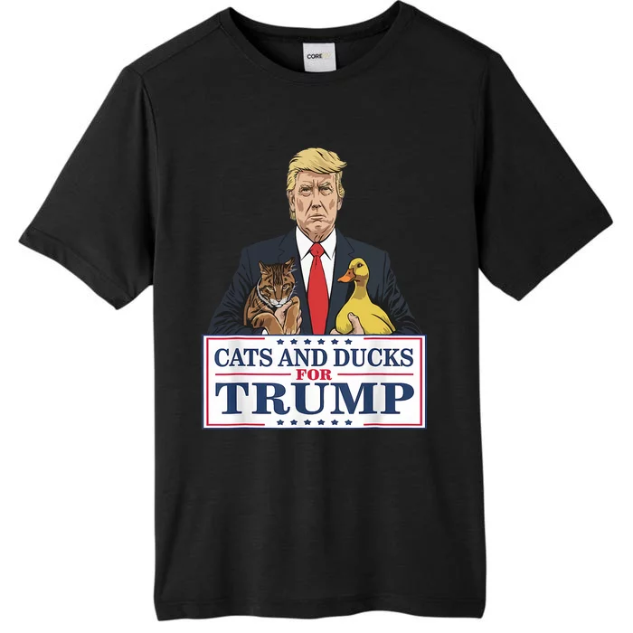 Cats And Ducks For Trump 2024 Kittens And Ducks For Trump ChromaSoft Performance T-Shirt