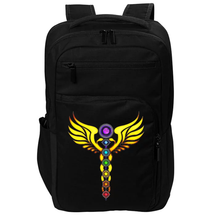 Caduceus With 7 Chakras Impact Tech Backpack