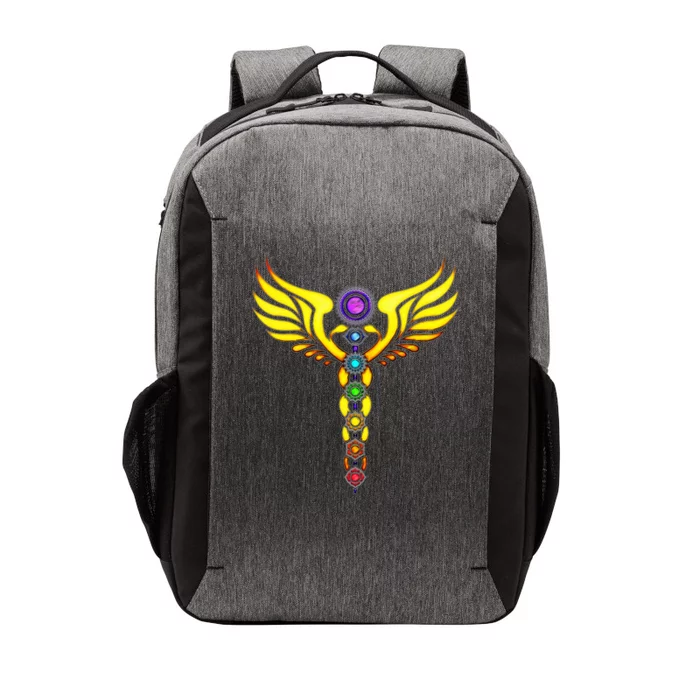 Caduceus With 7 Chakras Vector Backpack