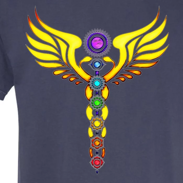 Caduceus With 7 Chakras Garment-Dyed Heavyweight T-Shirt