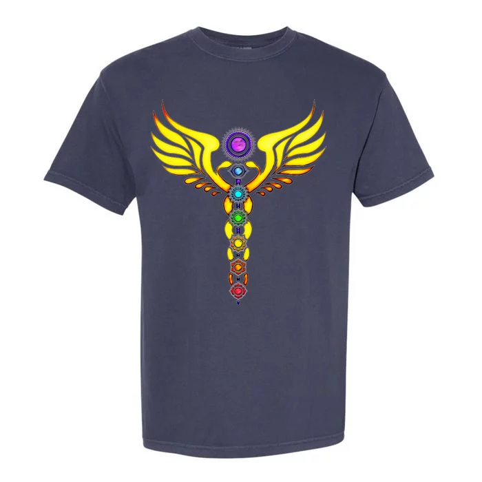 Caduceus With 7 Chakras Garment-Dyed Heavyweight T-Shirt