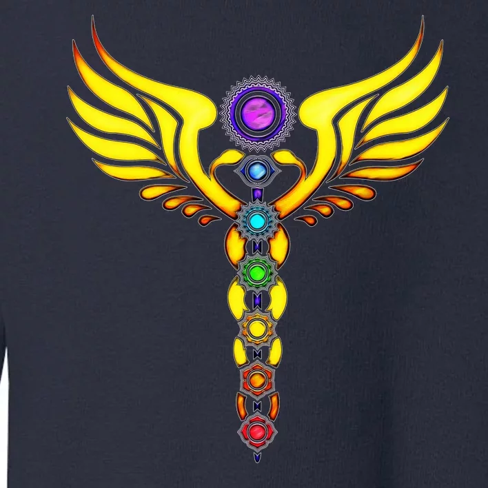 Caduceus With 7 Chakras Toddler Sweatshirt