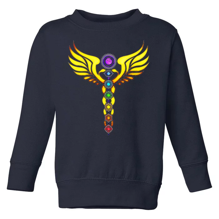 Caduceus With 7 Chakras Toddler Sweatshirt