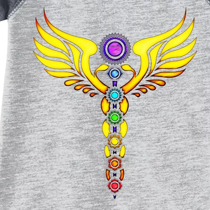 Caduceus With 7 Chakras Infant Baby Jersey Bodysuit