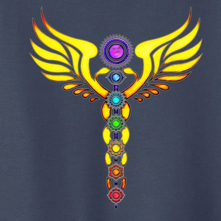 Caduceus With 7 Chakras Toddler T-Shirt