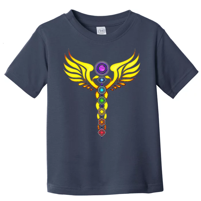 Caduceus With 7 Chakras Toddler T-Shirt