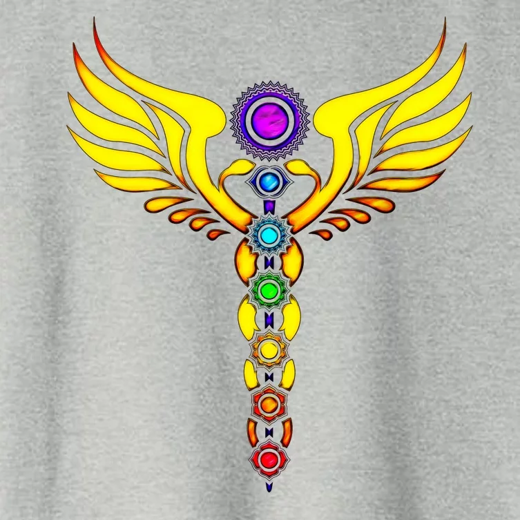 Caduceus With 7 Chakras Women's Crop Top Tee