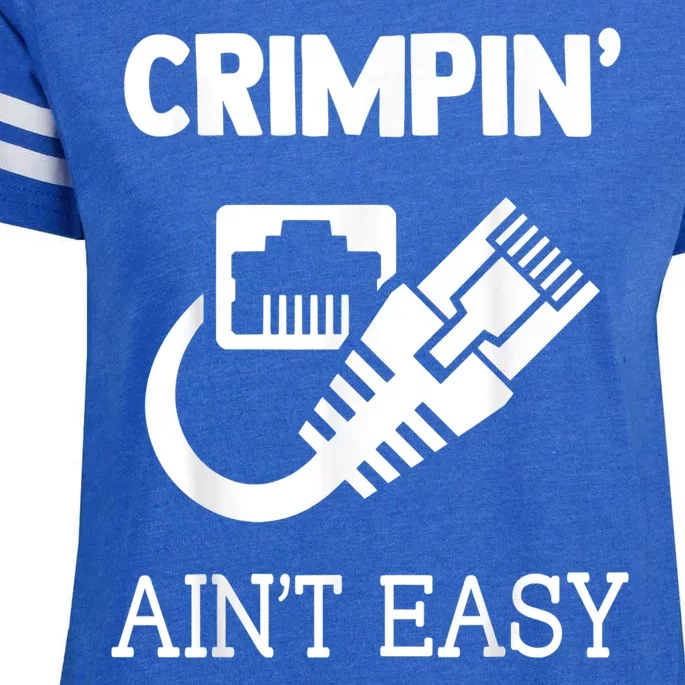 Crimpin AinT Easy Funny Network Systems Engineer Enza Ladies Jersey Football T-Shirt