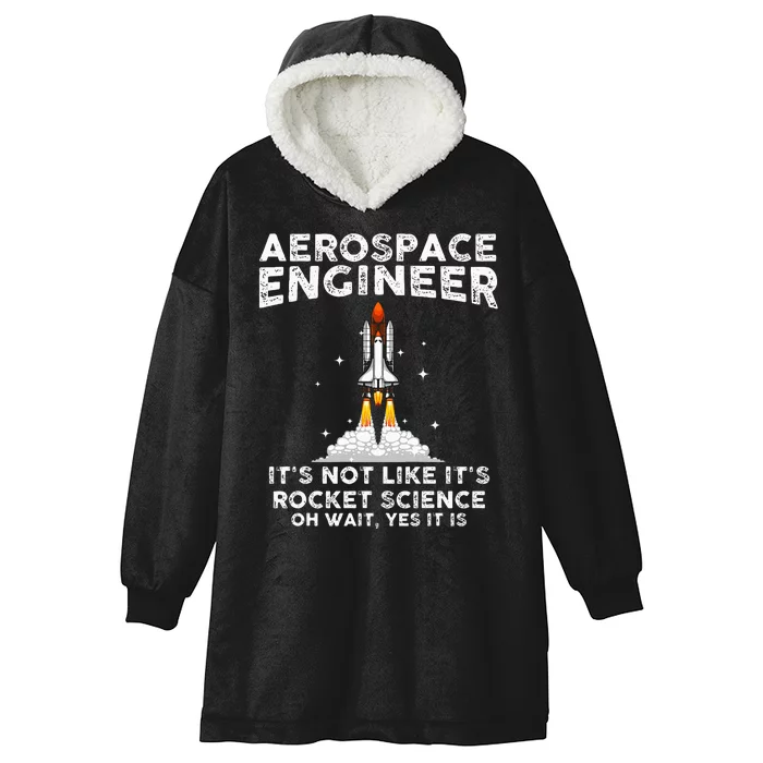 Cool Aerospace Engineer For Women Rocket Scientist Space Hooded Wearable Blanket