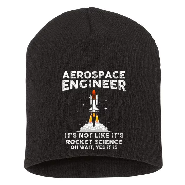 Cool Aerospace Engineer For Women Rocket Scientist Space Short Acrylic Beanie