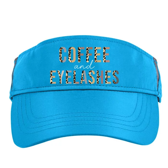 Coffee And Eyelashes Leopard Lash Artist Lash Tech Gift Adult Drive Performance Visor