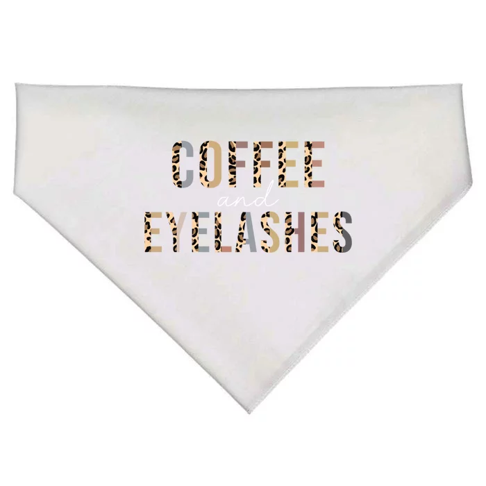 Coffee And Eyelashes Leopard Lash Artist Lash Tech Gift USA-Made Doggie Bandana