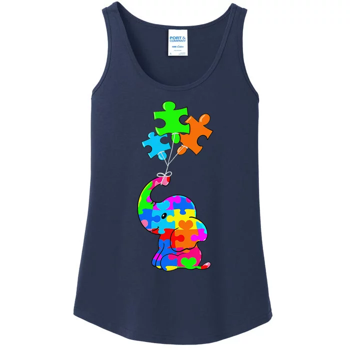 Cute Autism Elephant Autism Awareness Autistic Ladies Essential Tank