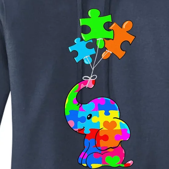 Cute Autism Elephant Autism Awareness Autistic Women's Pullover Hoodie