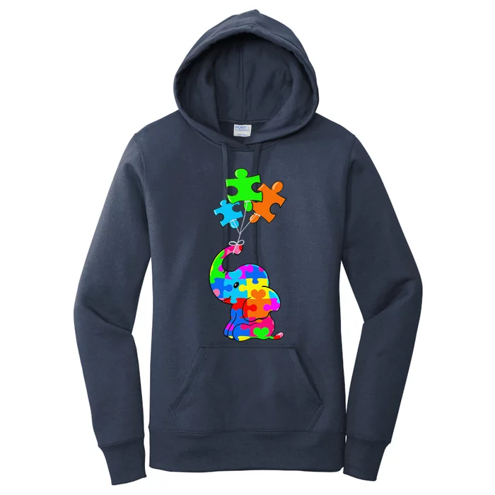 Cute Autism Elephant Autism Awareness Autistic Women's Pullover Hoodie