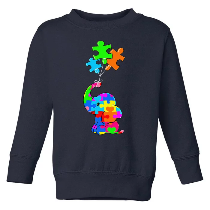 Cute Autism Elephant Autism Awareness Autistic Toddler Sweatshirt