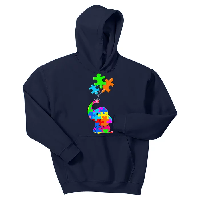 Cute Autism Elephant Autism Awareness Autistic Kids Hoodie