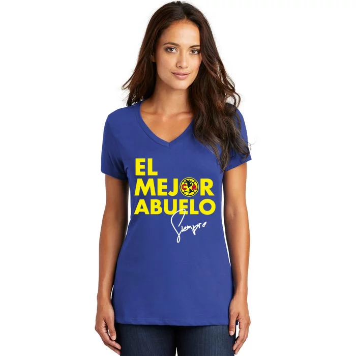 Club America El Mejor Abuelo Women's V-Neck T-Shirt