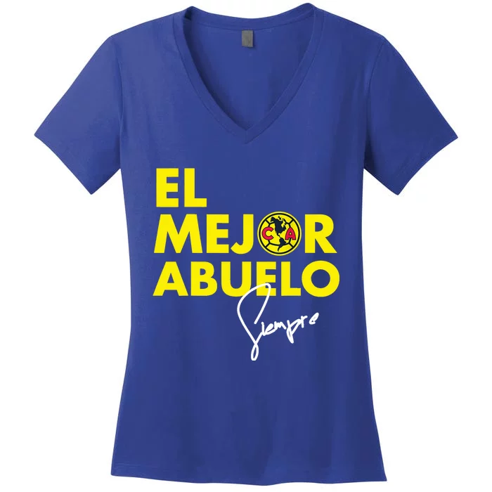 Club America El Mejor Abuelo Women's V-Neck T-Shirt