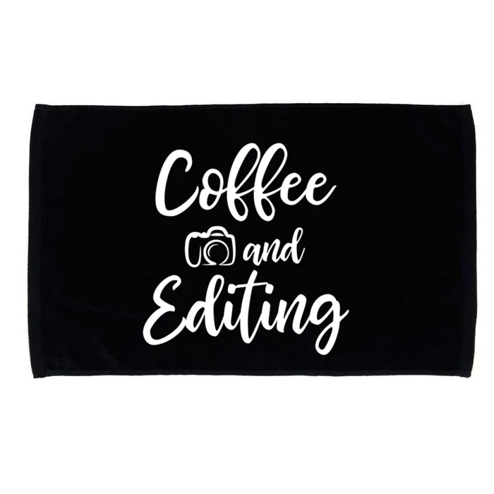 Coffee And Editing Gift Photography Gift For Photographer Meaningful Gift Microfiber Hand Towel