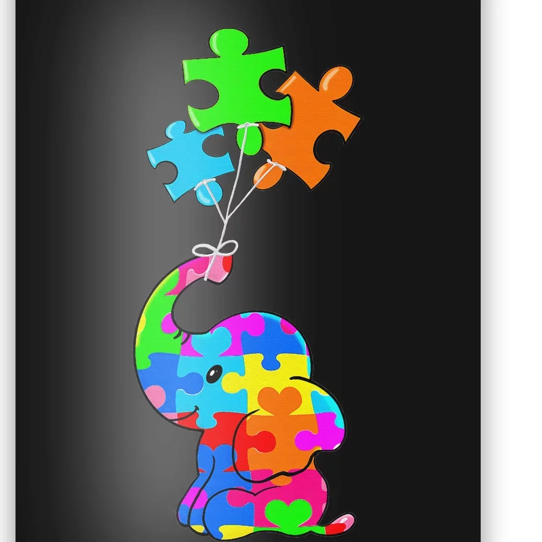 Cute Autism Elephant Autism Awareness Autistic Poster