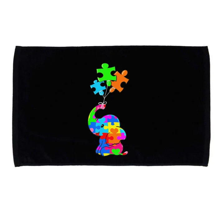 Cute Autism Elephant Autism Awareness Autistic Microfiber Hand Towel