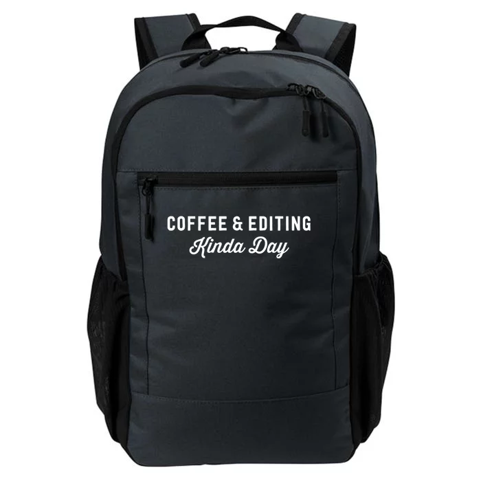 Coffee And Editing Kinda Day Gift Photography Camera Cool Gift Daily Commute Backpack