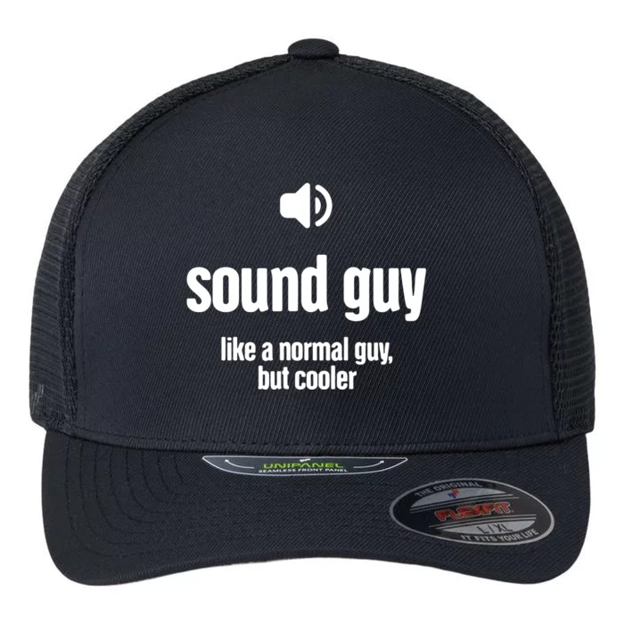 Cool Audio Engineer Funny Sound Guy Flexfit Unipanel Trucker Cap