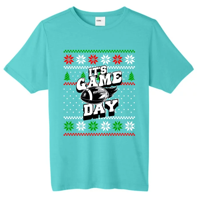 Christmas American Football Sports Xmas Design Funny Gift ChromaSoft Performance T-Shirt