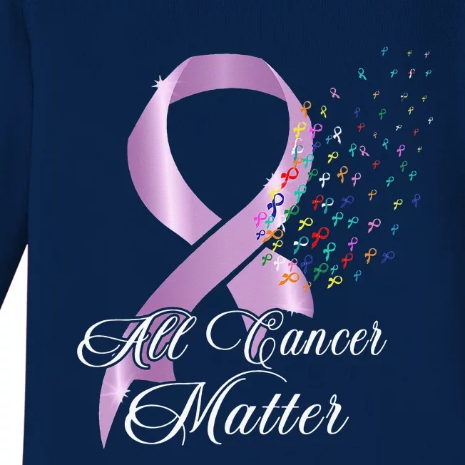 Cancer Awareness Fight Cancer Ribbon Baby Long Sleeve Bodysuit