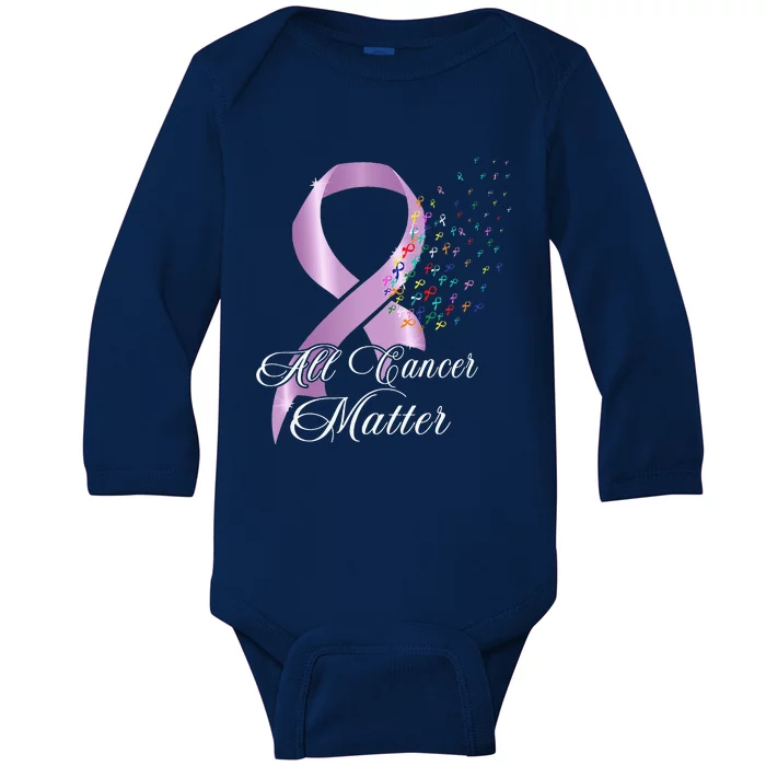 Cancer Awareness Fight Cancer Ribbon Baby Long Sleeve Bodysuit