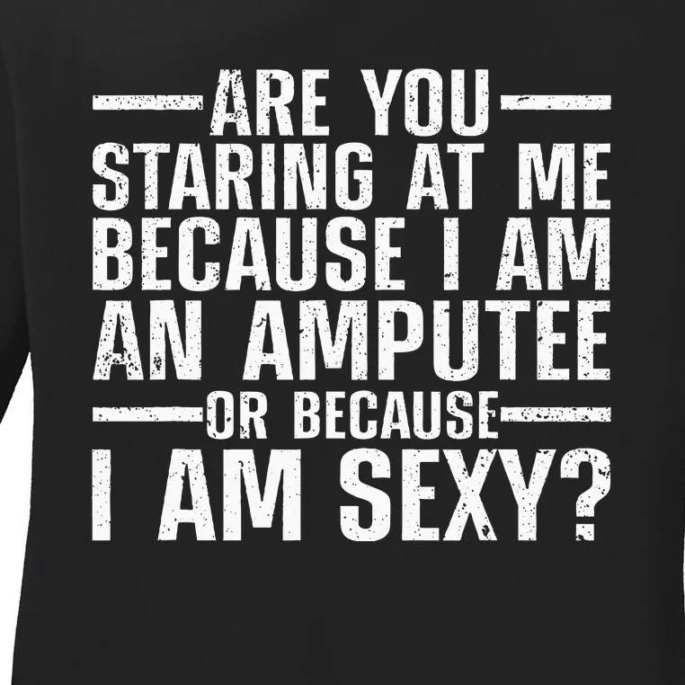 Cool Ampu For Men Women Leg Amputation Handicapped Sexy Ladies Long Sleeve Shirt