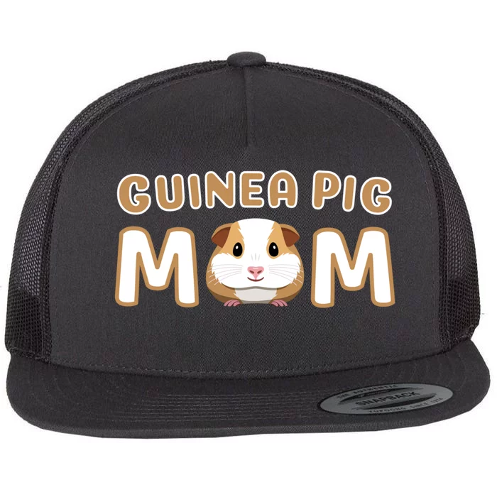 Cute Adorable Fun Guinea Pig Mom Gift Flat Bill Trucker Hat